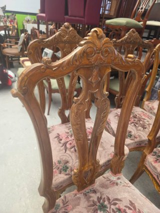 Seis sillas antiguas madera maciza alta calidad