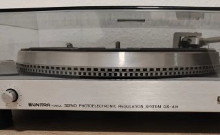 Tocadiscos Unitra GS-431 Plata+ aguja de repuesto