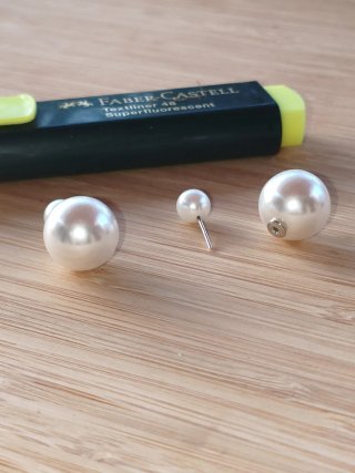 Pendientes de perla doble