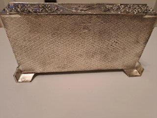 Portagioie placcato argento con uccelli