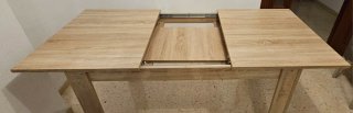 Mesa extensible madera color beige/marrón