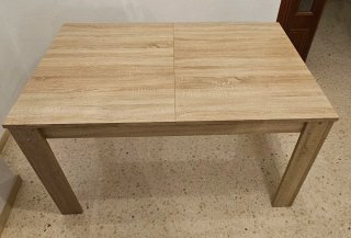 Mesa extensible madera color beige/marrón