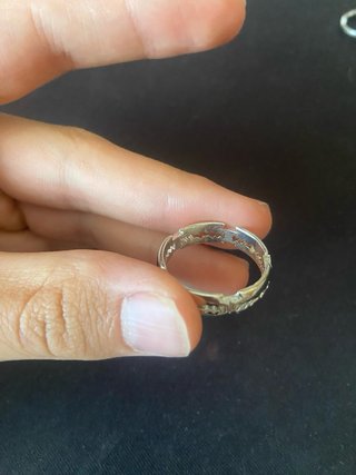 Lote de anillos plateados
