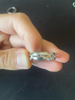 Lote de anillos plateados