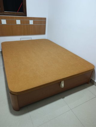 Canapé abatible 135 cm madera y tela