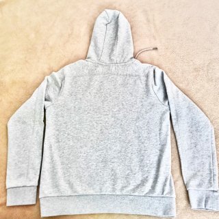 Sudadera Adidas gris jaspeado con capucha