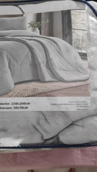 Juego Edredón Home Decor Gris