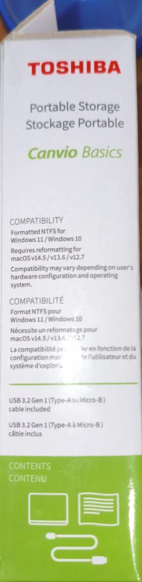 Disco Duro Externo Toshiba Canvio Basics 2TB