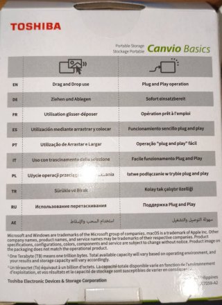 Disco Duro Externo Toshiba Canvio Basics 2TB