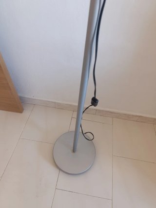 Lámpara de pie metal y tela