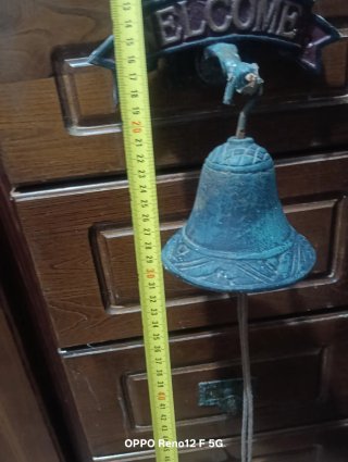 Campana de bienvenida Welcome metal