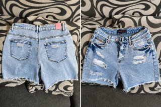 Shorts de mezclilla rotos
