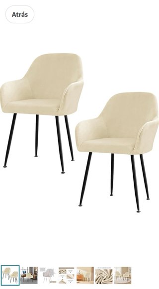2 fundas Sillones de terciopelo beige