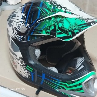 Casco Moto Cross SHIRO Verde/Negro