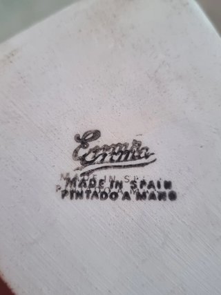 Plancha cerámica pintada a mano