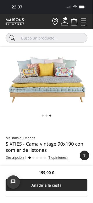 Cama vintage 90x190 Maisons du Monde