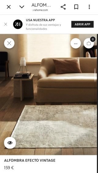 Alfombra Effecto Vintage Zara 200x300 Gris Beige