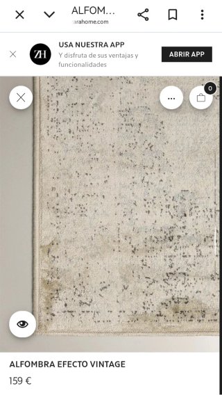 Alfombra Effecto Vintage Zara 200x300 Gris Beige