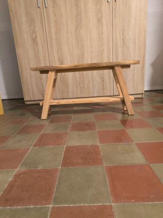 Banco rústico de madera