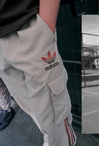 Pantalón Cargo Adidas Beige Chile 20 y2k