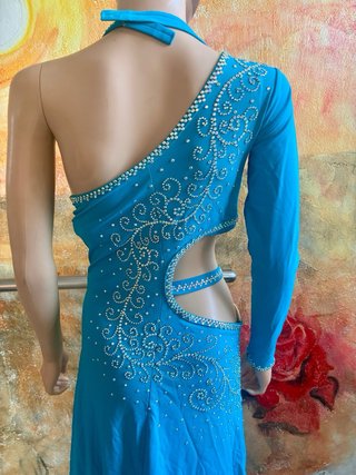 Vestido Danza Oriental Profesional Turquesa