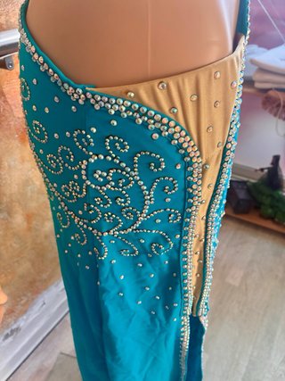 Vestido Danza Oriental Profesional Turquesa