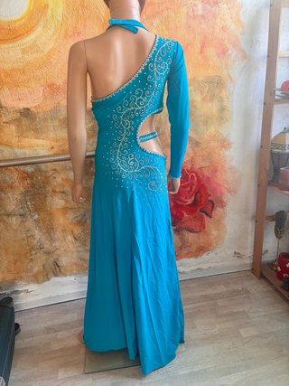 Vestido Danza Oriental Profesional Turquesa