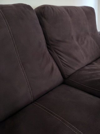 Sofá chaise longue marrón 3 plazas
