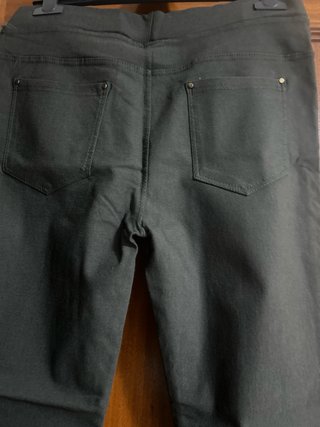 Pantalón elástico efecto vaquero gris color verde