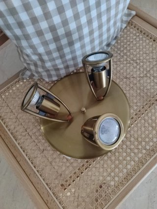 Foco de techo dorado metal