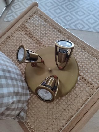 Foco de techo dorado metal