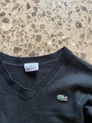 Jersey Lacoste Vintage 90s Negro