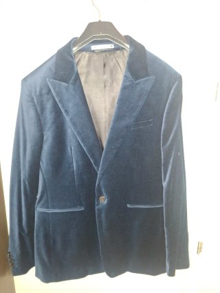 Americana Terciopelo Zara XL Azul Marino