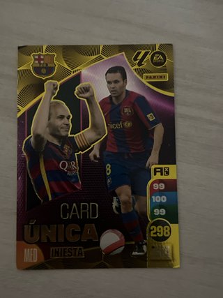 Carta Cromo Futbol Iniesta FC Barcelona