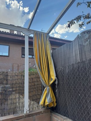 2 toldos para patio con estructura mas laterales