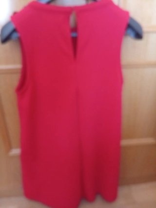 Vestido rojo mujer talla L con botones dorados