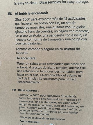 Saltador y centro actividades Baby Einstein