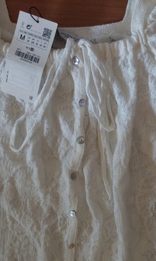 Vestido midi encaje blanco Talla M