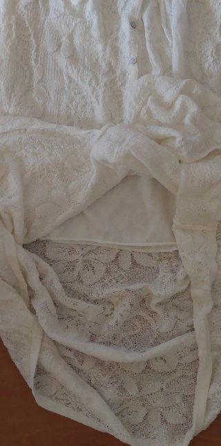 Vestido midi encaje blanco Talla M