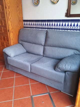 Sofá de 2 plazas azul