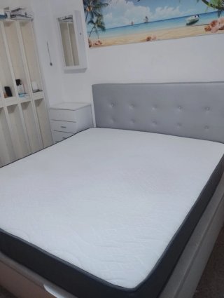 Cama King Size con Canapé y Respaldo
