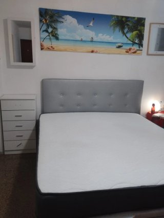 Cama King Size con Canapé y Respaldo