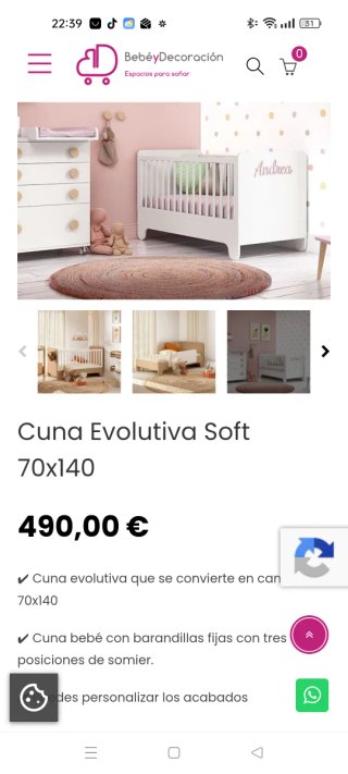 Cuna convertible ROS blanca