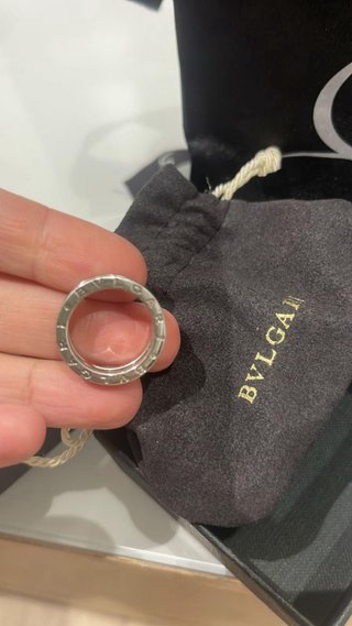 Anillo Bvlgari Mujer Acero y Cerámica Talla 50