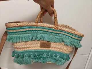 Bolso de rafia pequeño Simsbastre
