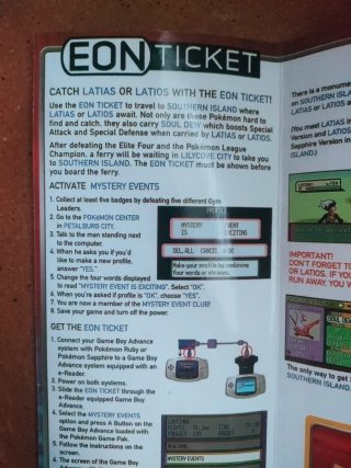 Eon ticket event custom