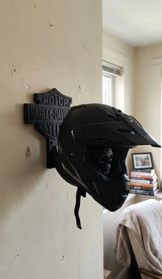 Soporte Casco Harley Davidson Negro