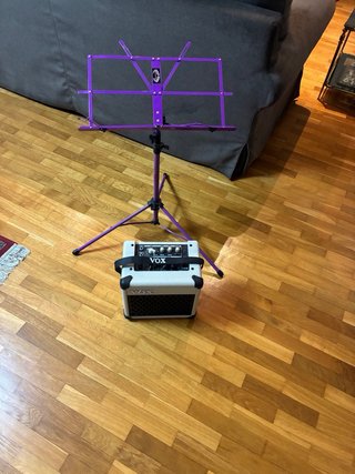 Guitarra Ortega y amplificador Vox
