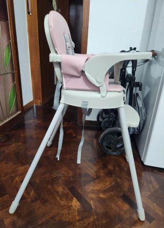 Trona para bebé convertible 3 en 1 - color rosa