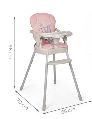 Trona para bebé convertible 3 en 1 - color rosa